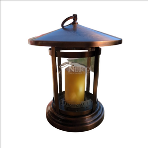 Pottery Barn Copper Wall Sconce W/ Glass Shades Hurricane Candle Holders